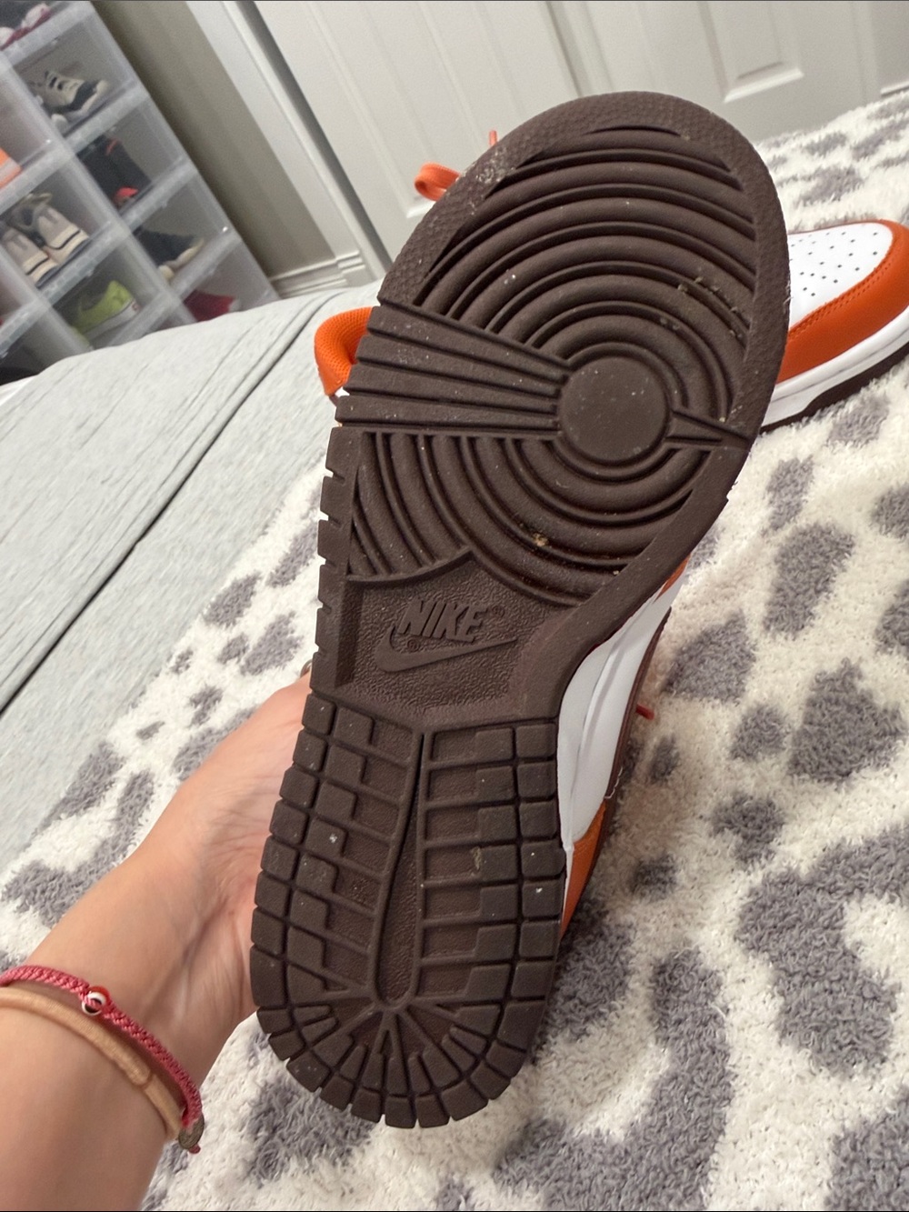Nike Woman’s Low-Top Sneakers - White & Orange Dunk low - Picture 4 of 5